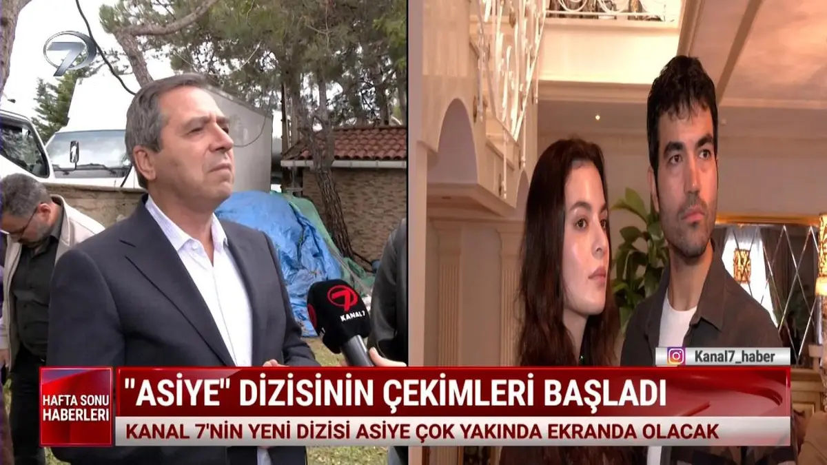 Haberin oyuncu kadrosunu anlatan bölümünde yer alan, dizinin oyuncu ve ekibinin setteki fotoğrafı.
